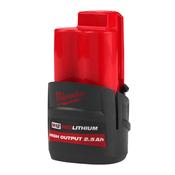 Milwaukee M12HB2.5 12v 2.5ah High Output Red Litihum Battery image