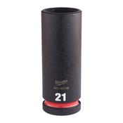 Milwaukee 1/2'' Shockwave Impact Socket Hex Deep 21mm image