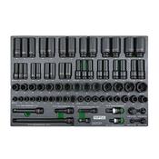 Toptul 75pc 3/8" &amp; 1/2" DR. Impact Socket Set