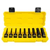 Tundra 9pc 1/2'' Drive Industrial Impact Male Hex Set (4 - 19mm)
