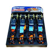 Jefferson 25mm x 5M Orange Ratchet Strap Set (4 Pack)