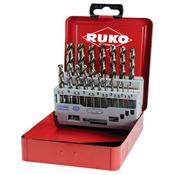 Ruko 19pc Professional HSS Ground Twist Drill Set (1-10mm)