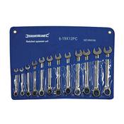 Silverline 12pc Fixed Head Ratchet Spanner Set (8-19mm)