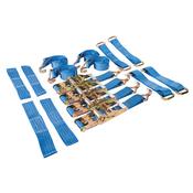 2 Ton Car Transporter Tie-Down Set Alloy &amp; Steel Wheels 16pc