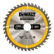 DeWalt 190mm x 30 x 40T Construction Circular Saw Blade