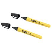 Stanley Fine Tip Permanent Marker Black (Pack of 2)