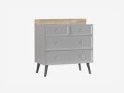 Luna Gray Chest of Drawers - Kids Storage – Mandiinteriors
