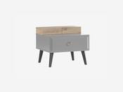 Luna Gray Nightstand for Kids – Stylish Storage | M&amp;I