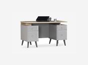 Luna Light Brown Study Table for Kids | Mandiinteriors
