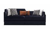 Monaco Black Sofa with Fringe | Luxe Seating by M&amp;I