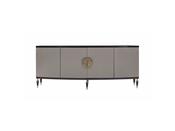 Venedik Cream Console Table Metallic Accent - Mandiinteriors image