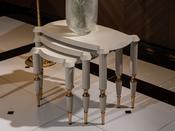 Monaco Cream Nesting Table – Chic Gold Base Style