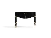 Monaco Black Dresser with Gold Accents - Mandiinteriors