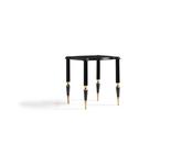 Monaco Black Side Table with Gold Accents - Mandiinteriors