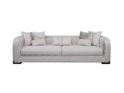 Como White 3-Seater Sofa: Elegant Curved Back | M&amp;I