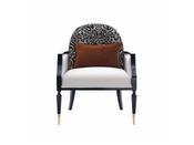 Monaco White Armchair with Damask Pattern – Mandiinteriors image