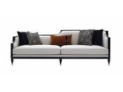 Monaco Black &amp; White 4-Seater Sofa - Mandiinteriors