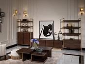 Montana Brown Open Shelves Metallic Frame - Mandiinteriors