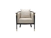 Braga Cream Armchair – Curved Comfort, Bold Frame