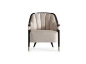 Senato Armchair – Quilted Back, Dark Brown &amp; Cream