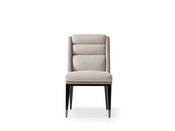 Galante Beige &amp; Black Chair Gold Accents - Mandiinteriors