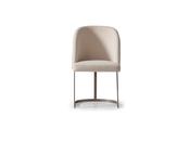 Leora Cream Fabric Chair with Metal Frame - Mandiinteriors