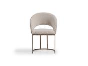 Lyon Cream Dining Chair Antique Gold Base - Mandiinteriors