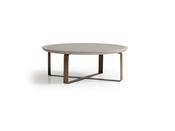 Milano Cream Coffee Table Sleek Top with Cross-Leg Base