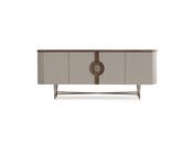 Harmony Ribbed Console Antique Gold Accents