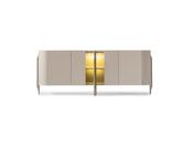 Leora Cream Console – Ribbed Front, Elegant Accents