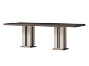 Galante Cream &amp; Brown Dining Table - Mandiinteriors