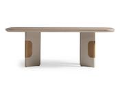 Milano Cream Dining Table with Gold Accents - Mandiinteriors