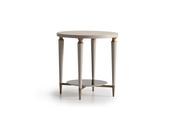 Ecrue Side Table – Glossy Shelf &amp; Gold Accents