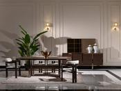 Montana Brown Dining Set Channel Chairs - Mandiinteriors