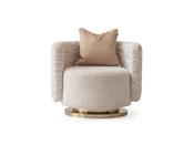 Parma Cream Armchair Zebra Print Gold Base - Mandiinteriors image