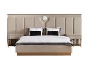 Ecrue Bedstead – Elegant Fabric Headboard &amp; Base image