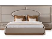 Casto Bedstead Fabric Headboard with Base - Mandiinteriors image