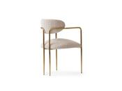 Parma Cream Dining Chair with Gold Frame - Mandiinteriors