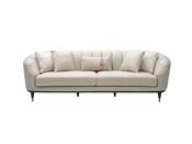 Braga Cream 3 Seater Sofa with Black Frame - Mandiinteriors