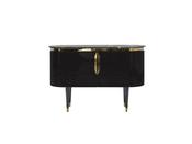 Braga Curved Black Dresser Gold Accent - Mandiinteriors image