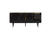 Braga Black Console Table Gold Accents - Mandiinteriors image