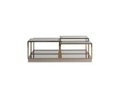Parma Middle Table Glass Top Gold Accent - Mandiinteriors image