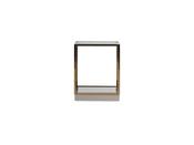 Parma Dark Gold Side Table Glass Top - M&amp;I Interiors image
