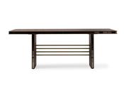 Montana Brown Dining Table Metallic Detail - Mandiinteriors
