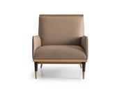 Casto Leather Armchair with Gold Accents | Mandiinteriors image