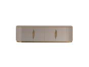 Parma Cream TV Unit with Gold Accents - Mandiinteriors image