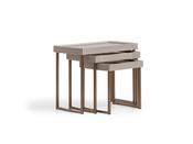 Lyon Cream Nesting Table Antique Gold Frame