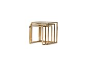 Parma Nesting Table – Glass Top with Gold Frame image