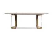 Parma Gold Dining Table Glass Top - Mandiinteriors