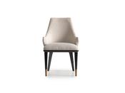 Ecrue White Dining Chair – Gold Accents, Luxe Look